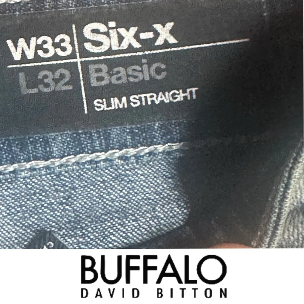 ‘RARE” Buffalo David Bitton Light Blue Men's Jeans 34/32 - Picture 5 of 9
